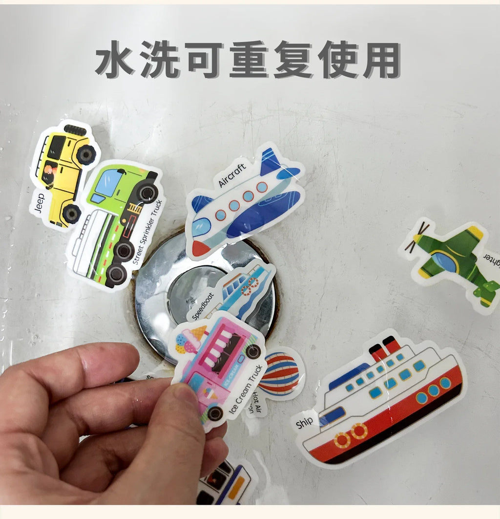 Children's Enlightenment Jelly Sticker Book Baby Hands-on DIY Jelly Sticker Puzzle Portable Puzzle Repeat Sticker Toy Magic Book