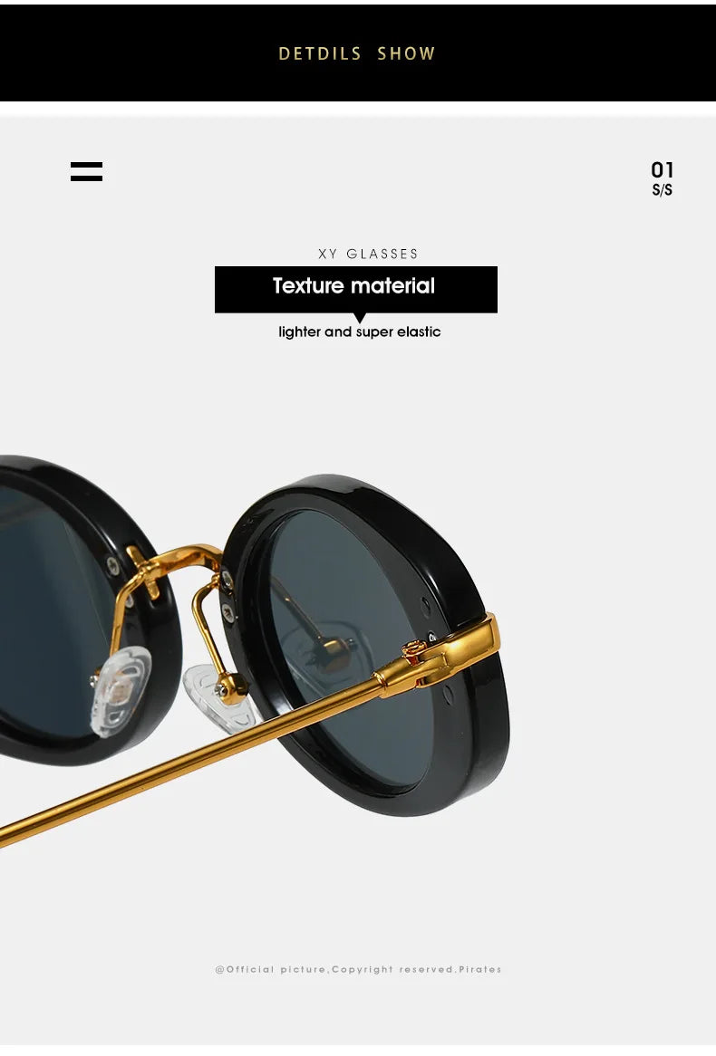 Fashion Small Oval Sunglasses Women Europe Popular Ins Cool Blogger Uv400 Sun Glasses Brand Designer