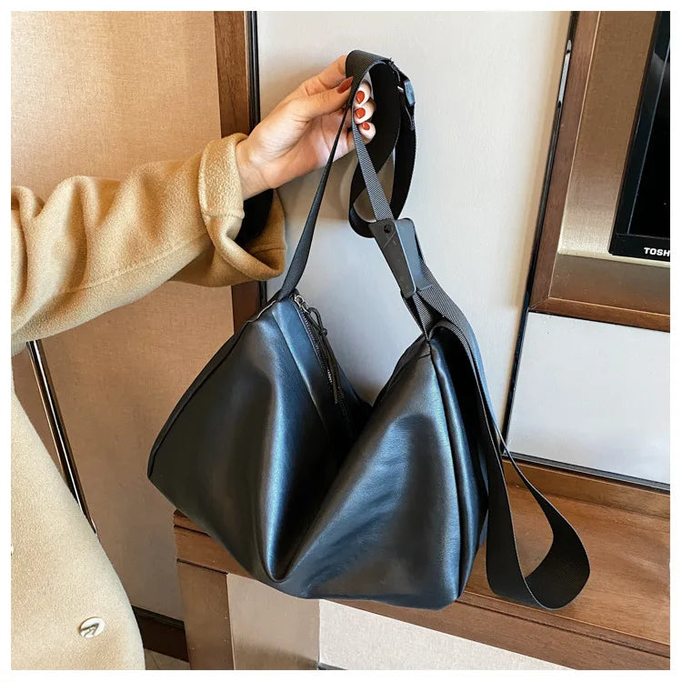 Tilorraine women bag leather large capacity single shoulder bag PU female versatile messenger bag retro style crossbody bag