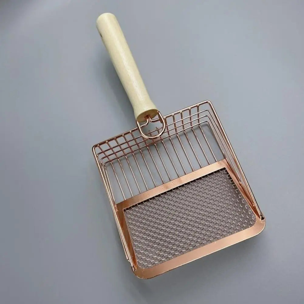 Dog Cat Clean Feces Supplies Stainless steel shovel Cat Litter Scoop Reduces Dust Metal Long Handle Scoop Pet Cleanning Tools ﻿