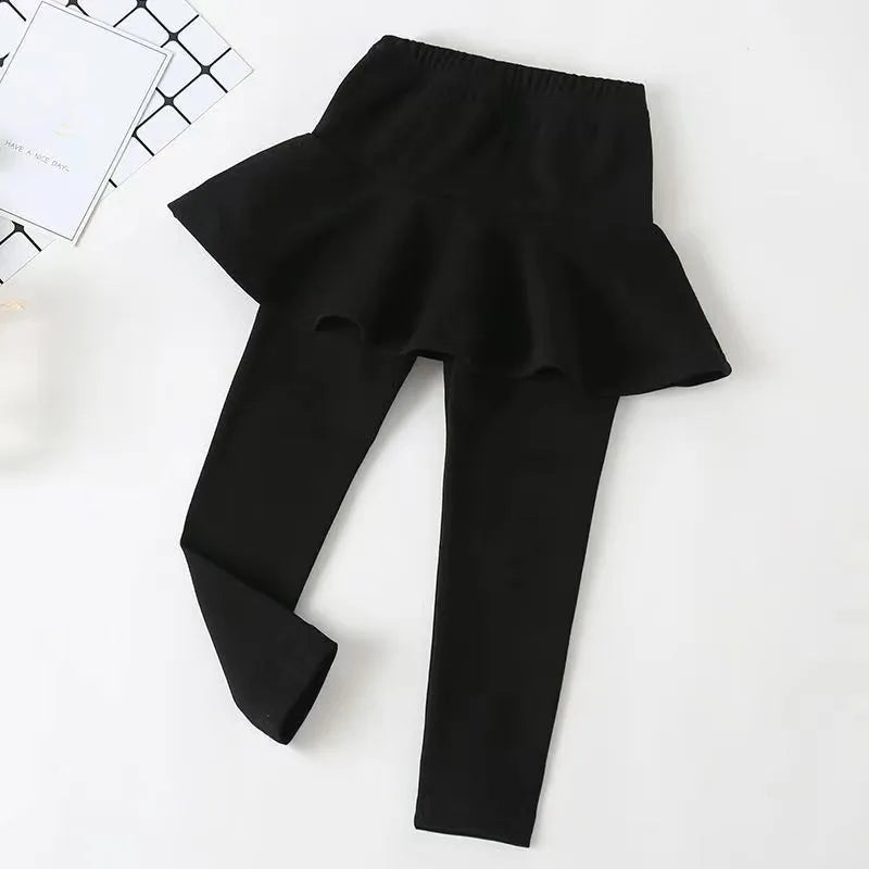 Children's Skirt Leggings Spring Autumn Leggings For Girls Cotton Baby Pants Kids Trousers Teenager Clothing 2 to 9 Years
