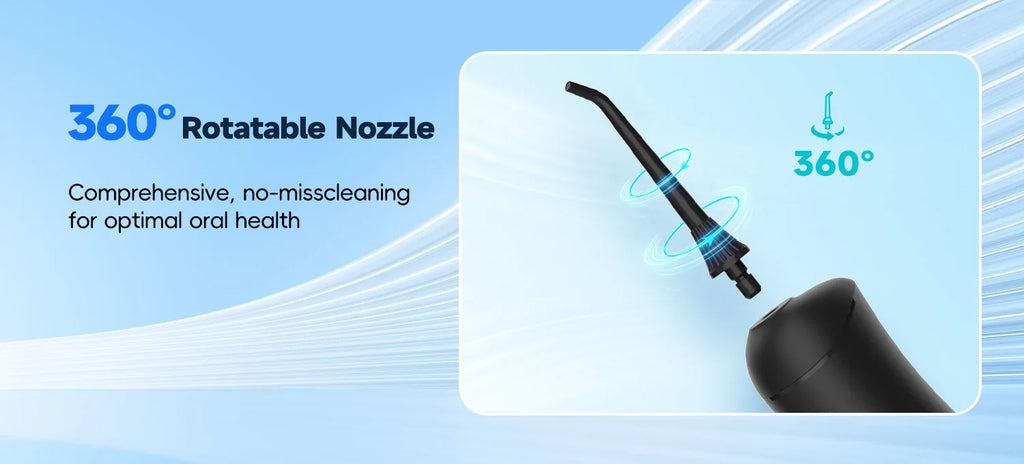 Mornwell Water Dental Flosser Pick for Teeth: 4 Modes 13 Water Levels Cordless Portable 300ML Tank Cleaning Picks F42(F5048)