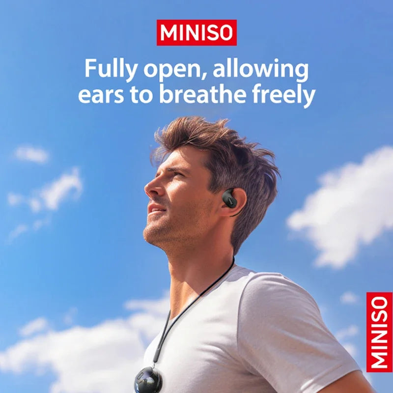 MINISO X15 Pro Bluetooth 5.4 Earphones Sports Wireless Headphones Ear Hook Game Erazer Earbuds with Mic for IOS Android