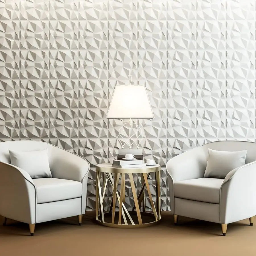 (pack of 12)Decorative 3D wall panel with diamond design, 30.48 cm x 30.48 cm