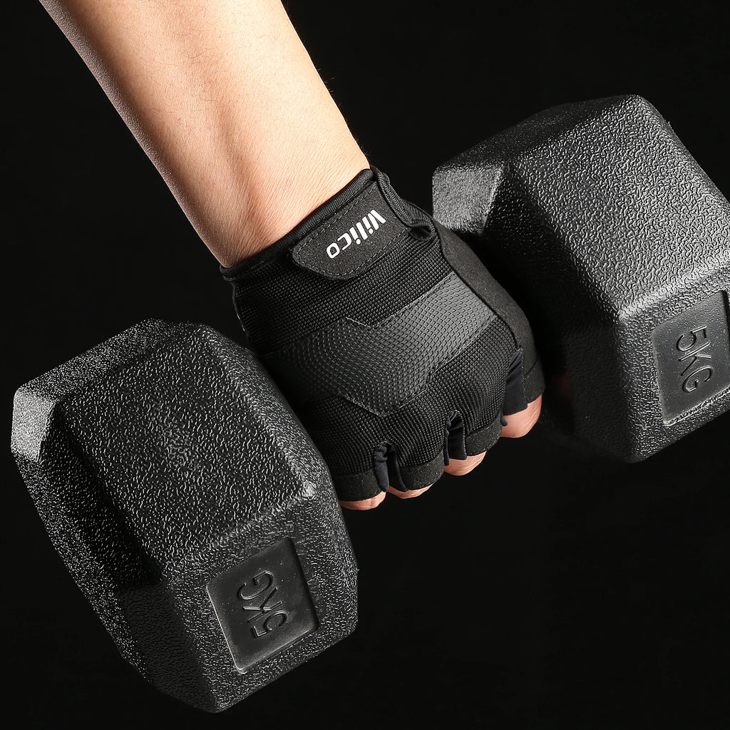 Half Finger Gloves Gym Fitness Anti-Slip Women Men Gel Pad Gloves Gym Cycling Fingerless Gloves Bicycle Accessories