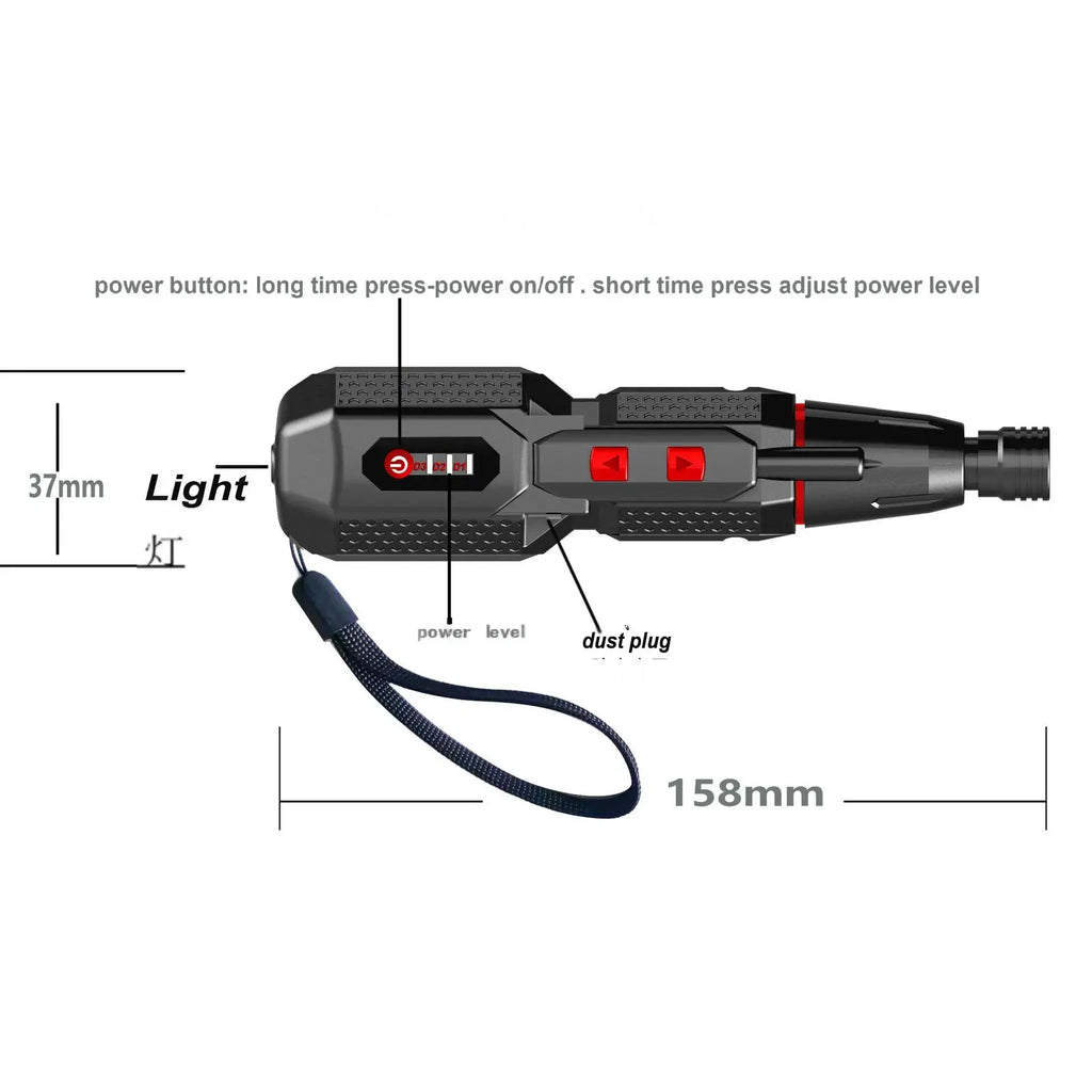 Cordless electric screwdriver Set 4.2V Smart Electric Screwdrivers with LED Lights USB Rechargeable Home use Repair Tools Kit