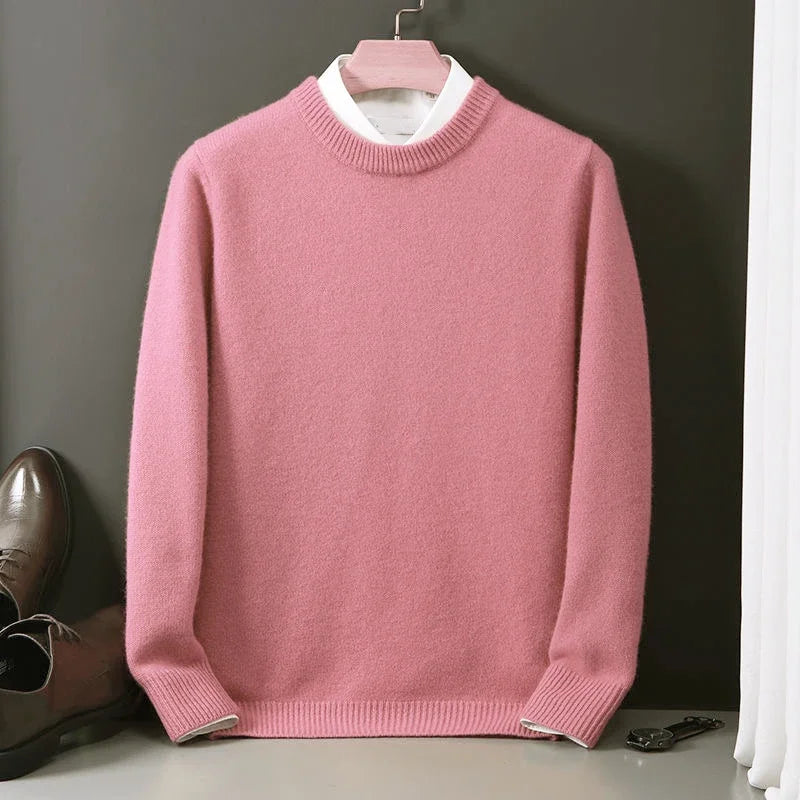 Hot Sale Cashmere Men's Sweater O-Neck Knitted Jumpers Long Sleeve Male Pullover  Soft Warm Woolen Fashion Clothing Big Size