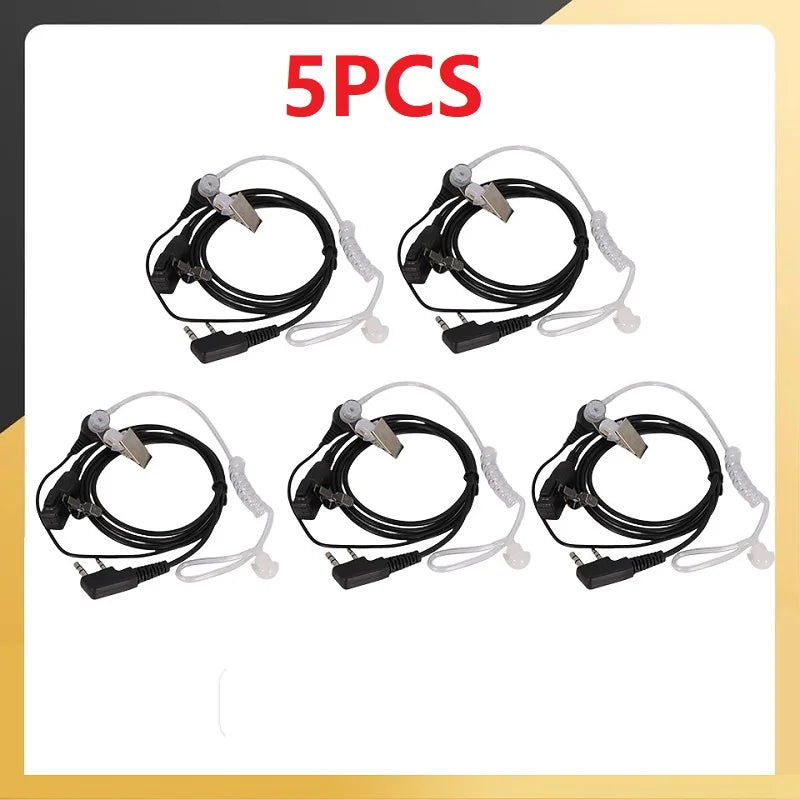 5 PCS Baofeng UV5R Walkie Talkie Kapset Quansheng UV-K5 Headset Headphone Earphone For Kenwood UV-5R UV82 UV-17 Radio Commutator