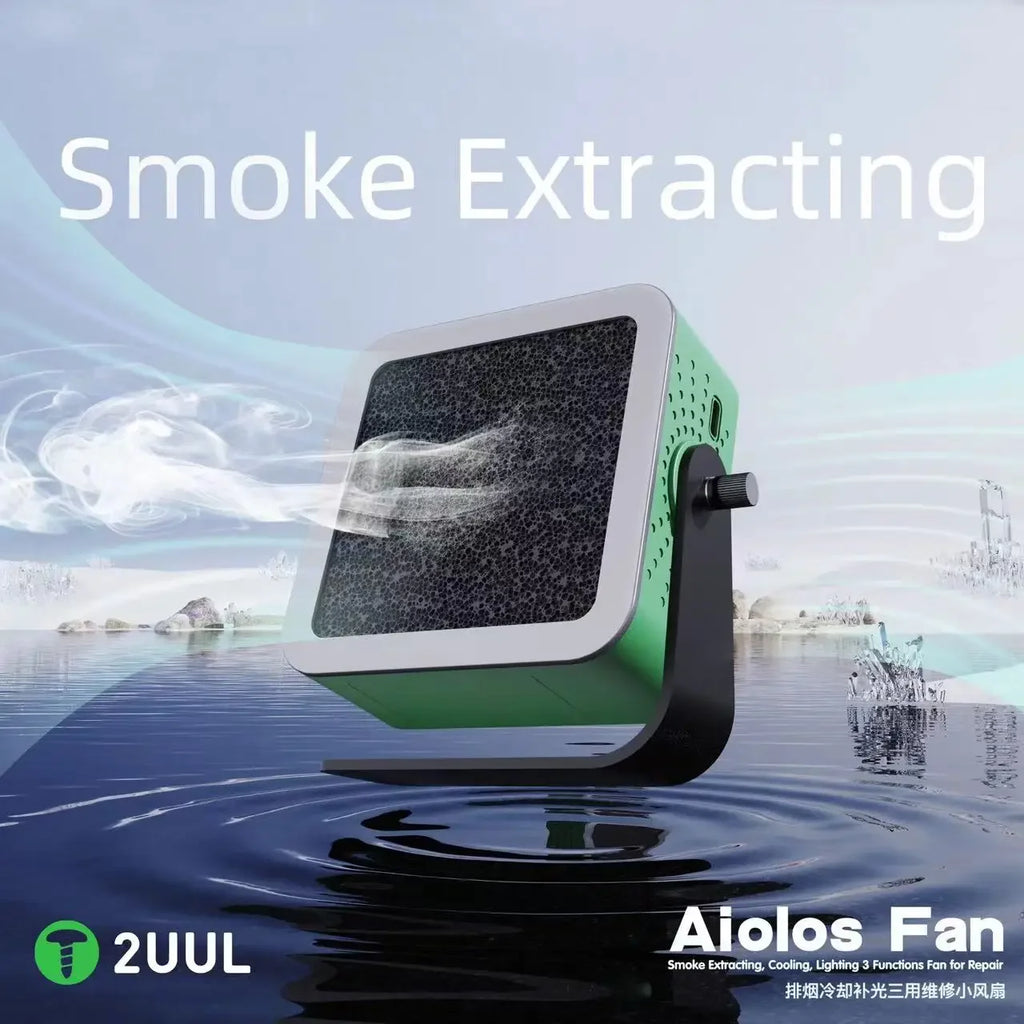 2UUL Aiolos Fan Smoke Exhaust Cooling Lighting Charging Soldering Fume for Mobile Phone Motherboard Welding Quick Cooling Fan