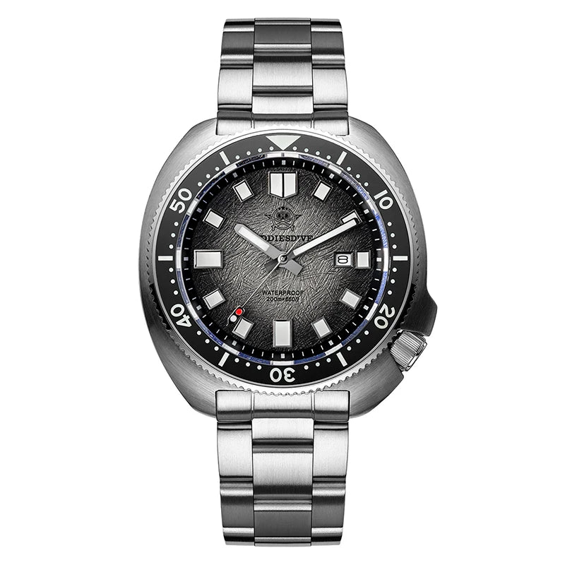 ADDIESDIVE New AD2511 Men's Quartz Watches 41mm Turtle Design Sapphire Glass AR Coated BGW9 Luminous Waterproof 200M Diver Watch