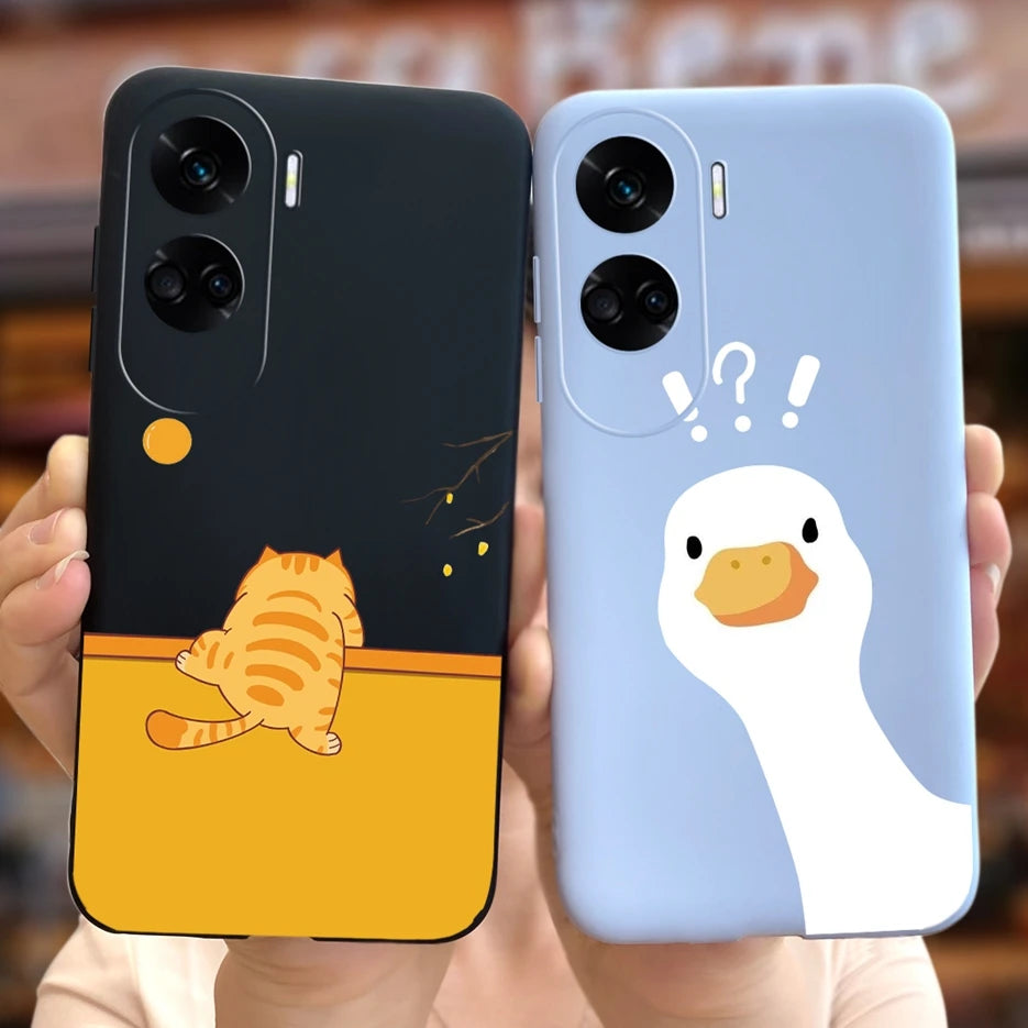 For Honor 90 Lite Case CRT-NX1 Cute Cartoon Cover Shockproof Soft Silicone Phone Case For Honor 90 Pro Honor90 Lite Fundas Coque