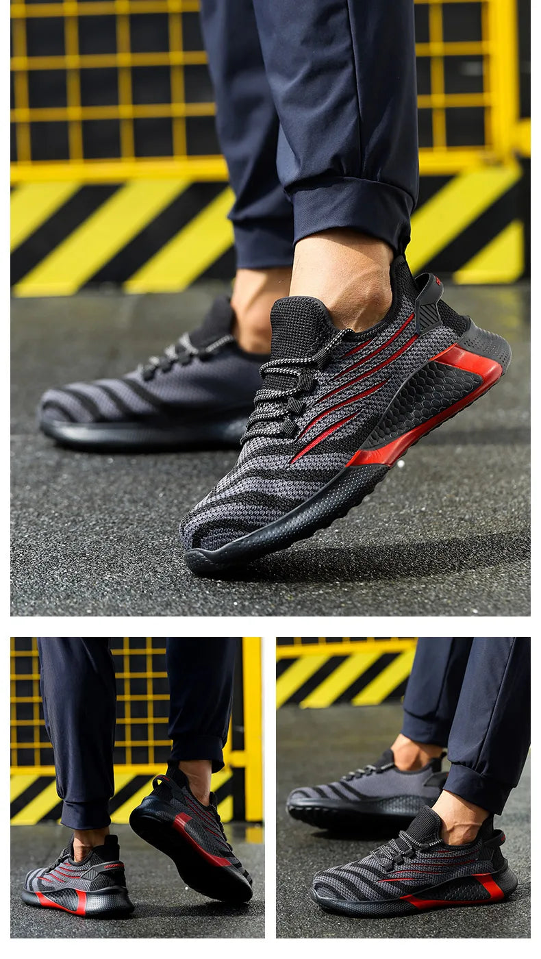 Men Work Safety Shoes Anti-puncture Working Sneakers Male Indestructible Work Shoes Men Boots Lightweight Men Shoes Safety Boots