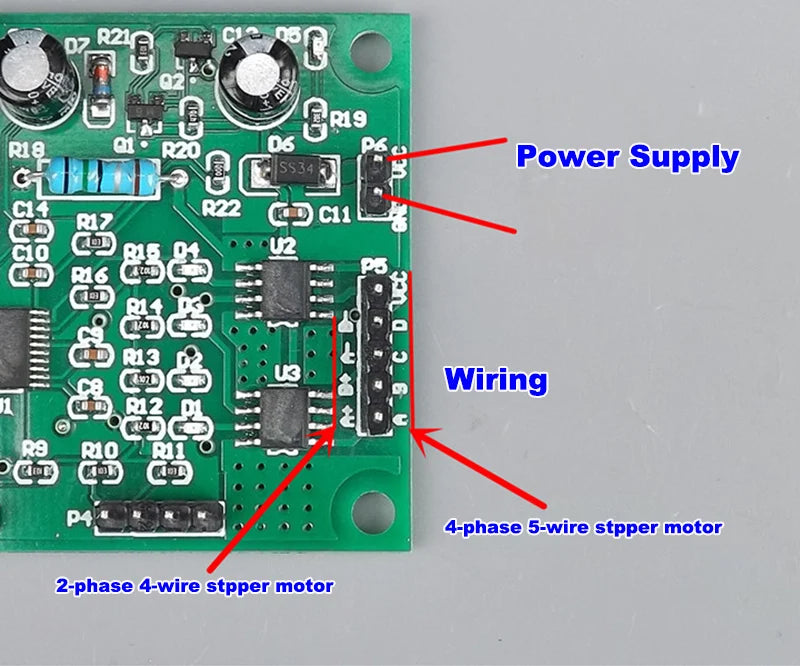Adjust Speed Controller Module Micro Step Stepper Motor Drive Board Switch 2-phase 4-wire 4-phase 5-wire Stepping Motor 5V-12V