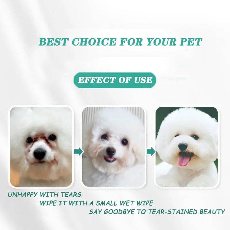 New Pet Eye Wipes Cats And Dogs Tearmark Wet Wipes Cats And Dogs Universal No Irritation Cleaning Products 130 Canned Wipes