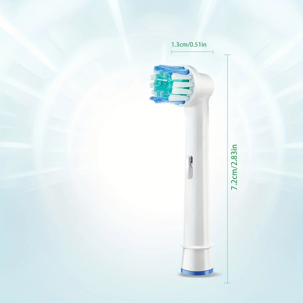 4 toothbrush heads, compatible with Braun Oral-B electric toothbrush, replacement brush heads for Vitality Pro 1000 2000