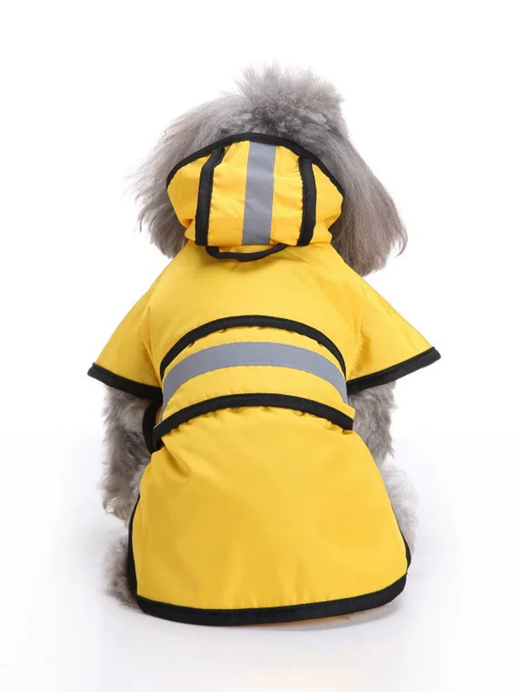 Keep Your Pet Dry And Comfortable - Adjustable Waterproof & Windproof Dog Raincoat!