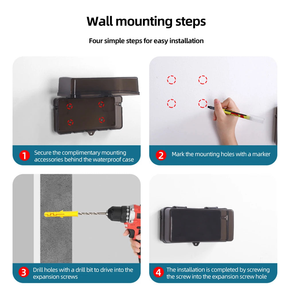 Waterproof Outdoor Extension Cord Cover Lockable Weatherproof Electric Outlet Protector Plug Cover Protect Outlet Plug Socket
