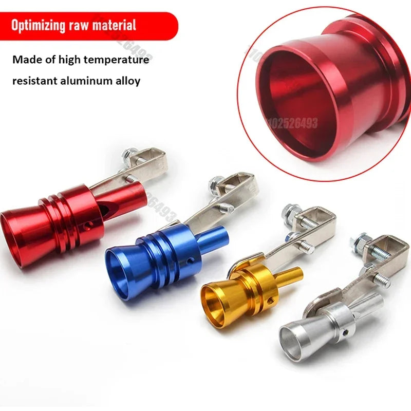 Professional Aluminum Turbo Sound Exhaust Muffler Pipe Whistle Car Blow Off Valve Tip Simulator Whistler Accessories