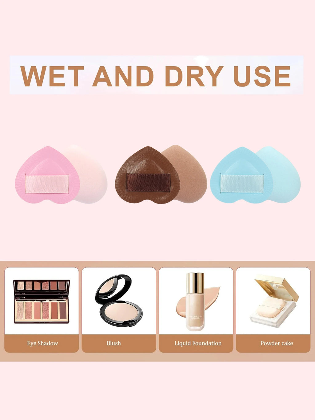 5/10/20Pcs Super Soft Cotton Candy Makeup Puff Necessary Wet Dry Use Air Cushion Powder Puff Multifunction Portable Makeup Sponge