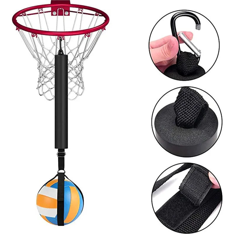 Volleyball Spiking Training Aid Adjustable Belt Solo Serve Training Equipment Bouncing Train Rope Beach Volleyball Accessories
