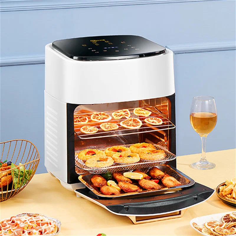 Air Fryer Household Large Capacity 15L Visual Oil-free Smart Oven  Fries Machine 220V 110V US EU 1500W Chicken Frying