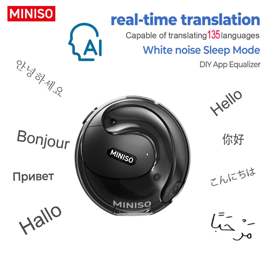MINISO X15 Pro Bluetooth 5.4 Earphones Sports Wireless Headphones Ear Hook Game Erazer Earbuds with Mic for IOS Android