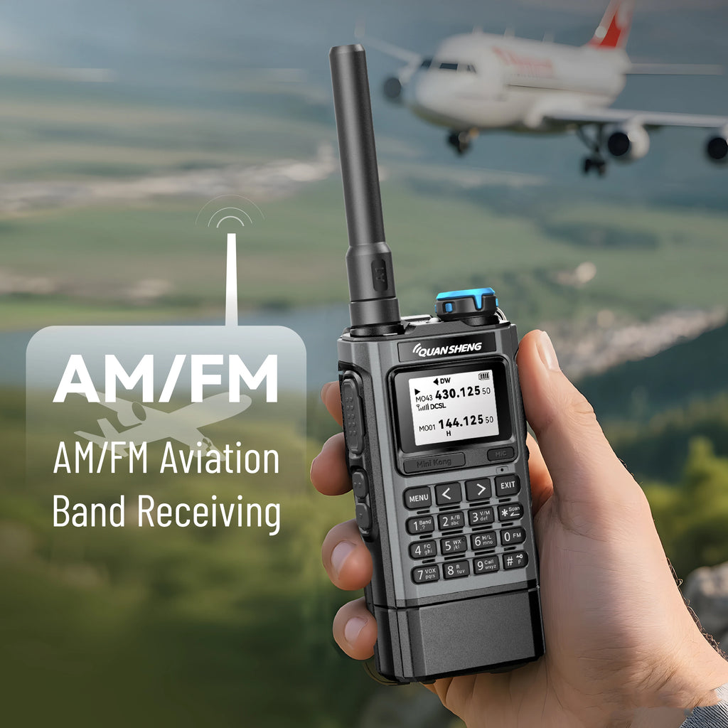 Quansheng UV-K1 Mini Walkie Talkie AM/FM Multi-Band Wireless Copy Frequency Long Range Type-C Charger For Camping UVK5 K6