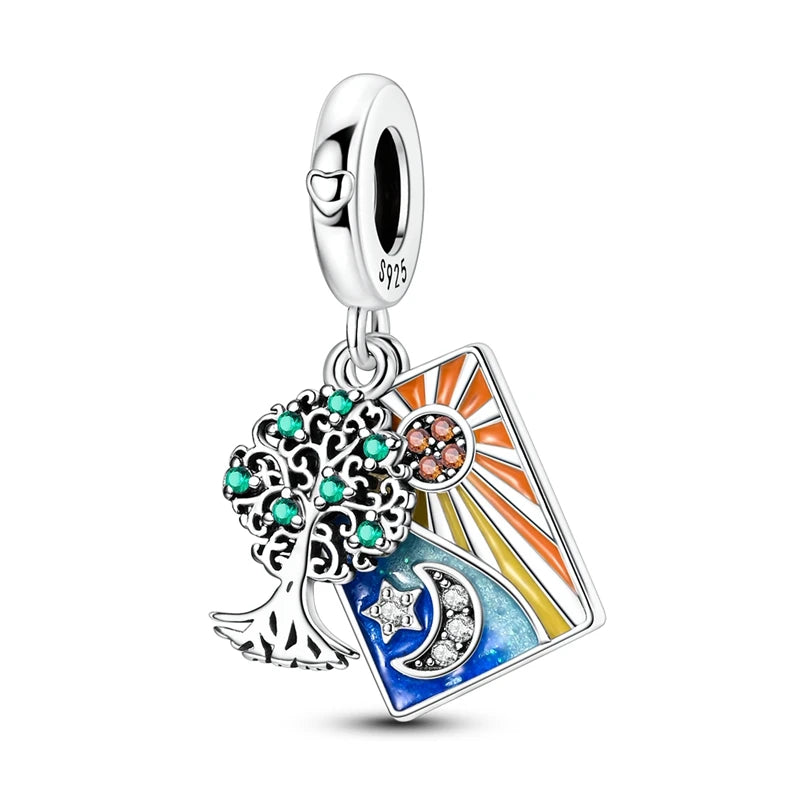 New Original Charm Beads 925 Sterling Silver Butterfly Hot Air Balloon Dangle For Bracelet Women Girl Fine DIY Jewelry Gift