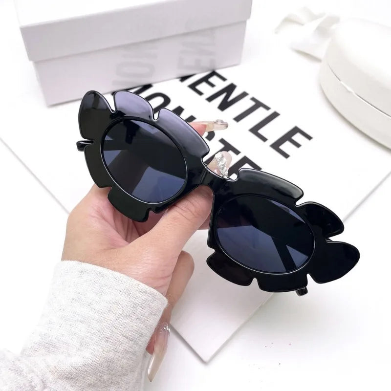 Fashion Cat Eye Candy Colors Sunglasses Women Retro Brand Designer Flower Shape