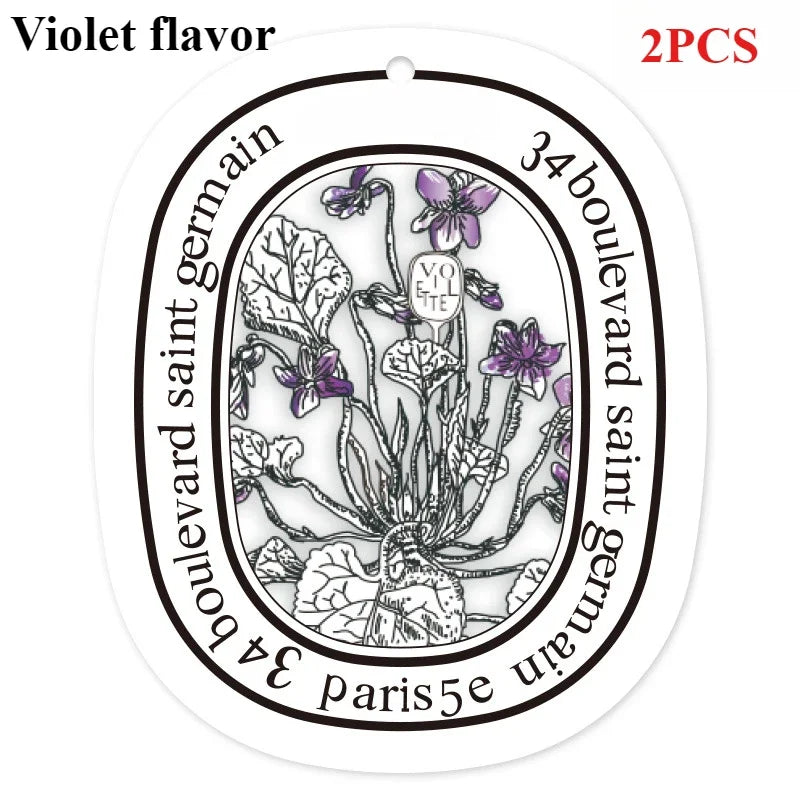Car Fragrance Tablet Car Air Purifying Perfume Fragrance Hanging Decoration Deodorizing Fragrance Card Car Accessories Interior