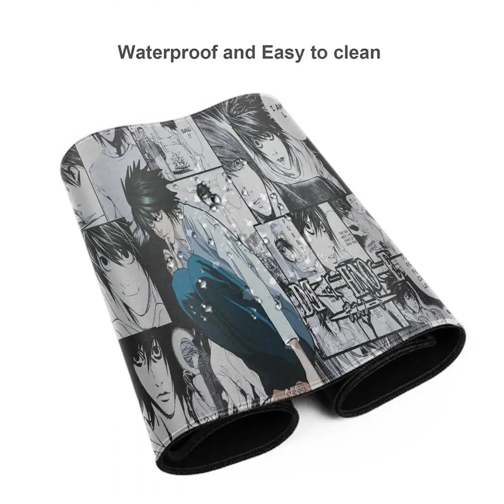 Death Note XL 700X300 Anime Mousepad HD Printing Computer Gamers Locking Lock Edge Mouse Pad XXL 900x400mm Keyboard PC Desk Pad