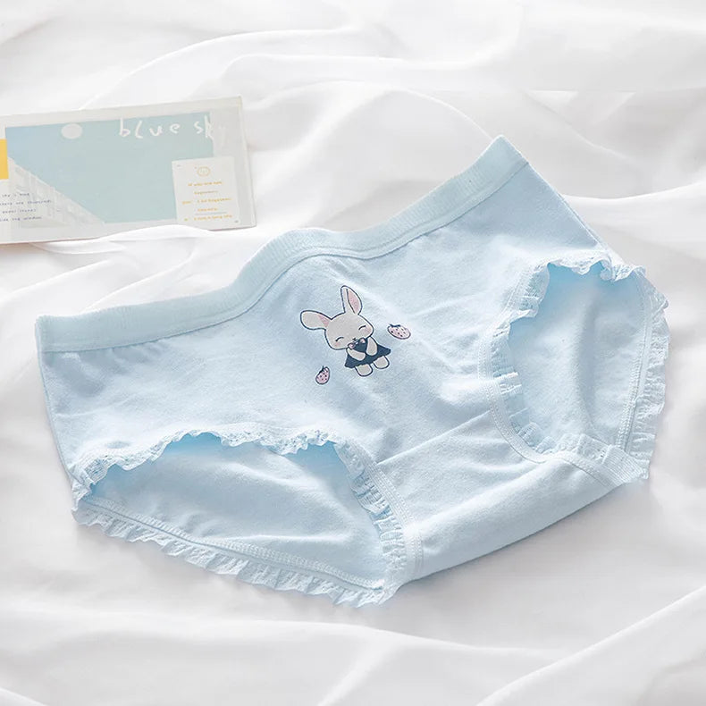 New Underwear Women Cute Rabbit Pattern Panties Girls Briefs Sexy Lingeries Cueca Calcinhas Cotton Shorts Underpants Cute Panty