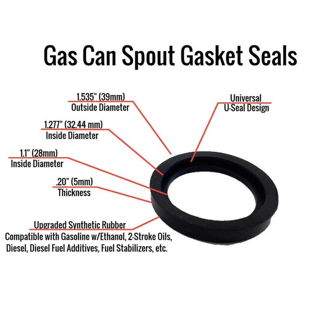 6 Pcs Gas Tank Gasket Rubber Gasket Gas Can Spout Part Replacement Fuel Tank Nozzle For Gott Gas Tank Power Tools Accessories