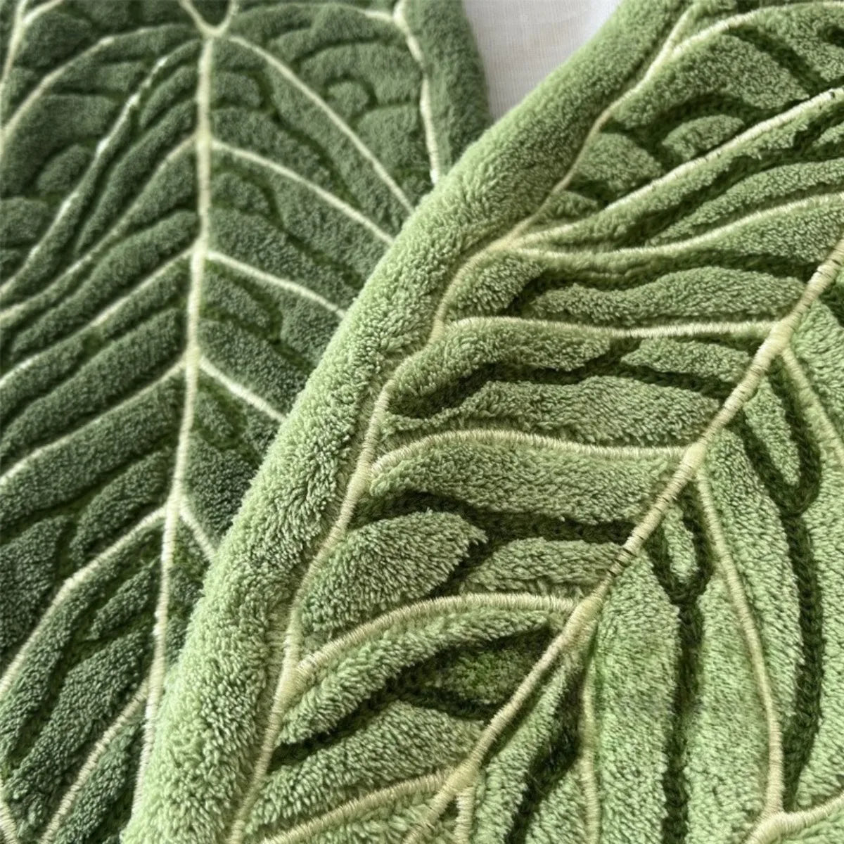 Plant Towels Leaf Design Ultra Absorbent Quick Dry Washable with Hanging Ring Hand Towel for Bathroom Kitchen Towel Decor