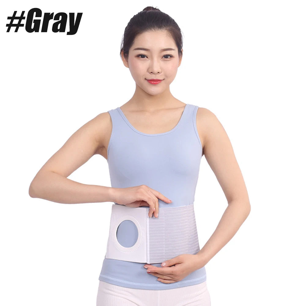 Ostomy Belt for Men and Women, Ostomy Hernia Support Belt, Abdominal Binder Brace, Stoma Support Wraps, Unisex, 1Pc