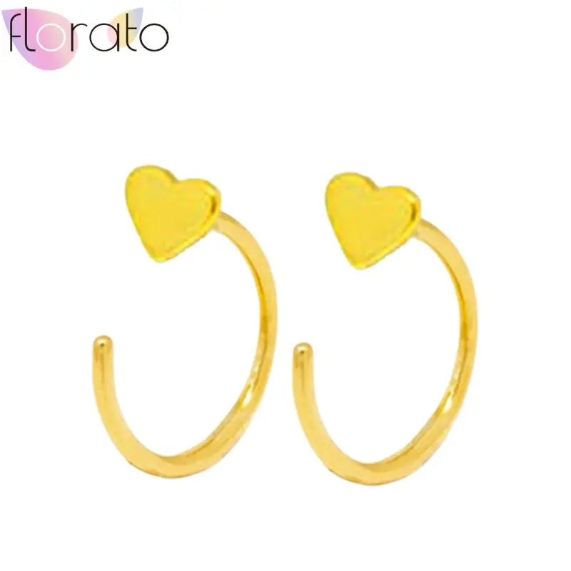 925 Sterling Silver Ear Buckle Retro Metal Heart Pendant Hoop Earrings for Women CZ Huggie Earrings Fashion Females Jewelry