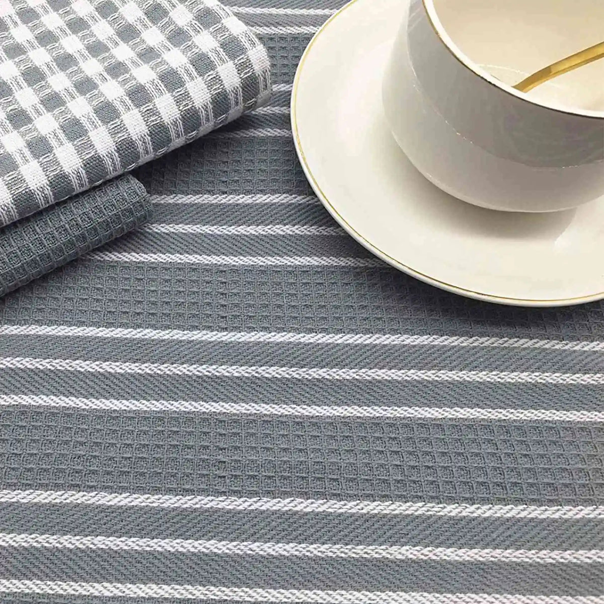 Classic Kitchen Towels 100% Natural Cotton The Best Tea Towels Dish Cloth Absorbent and Lint-Free Machine Washable 18 x 25 In
