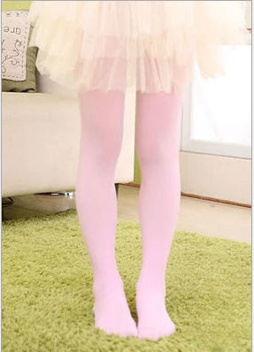 Summer Spring Candy Color Kids Pantyhose Ballet Dance Tights for Girls Stocking Children Velvet Solid White Pantyhose