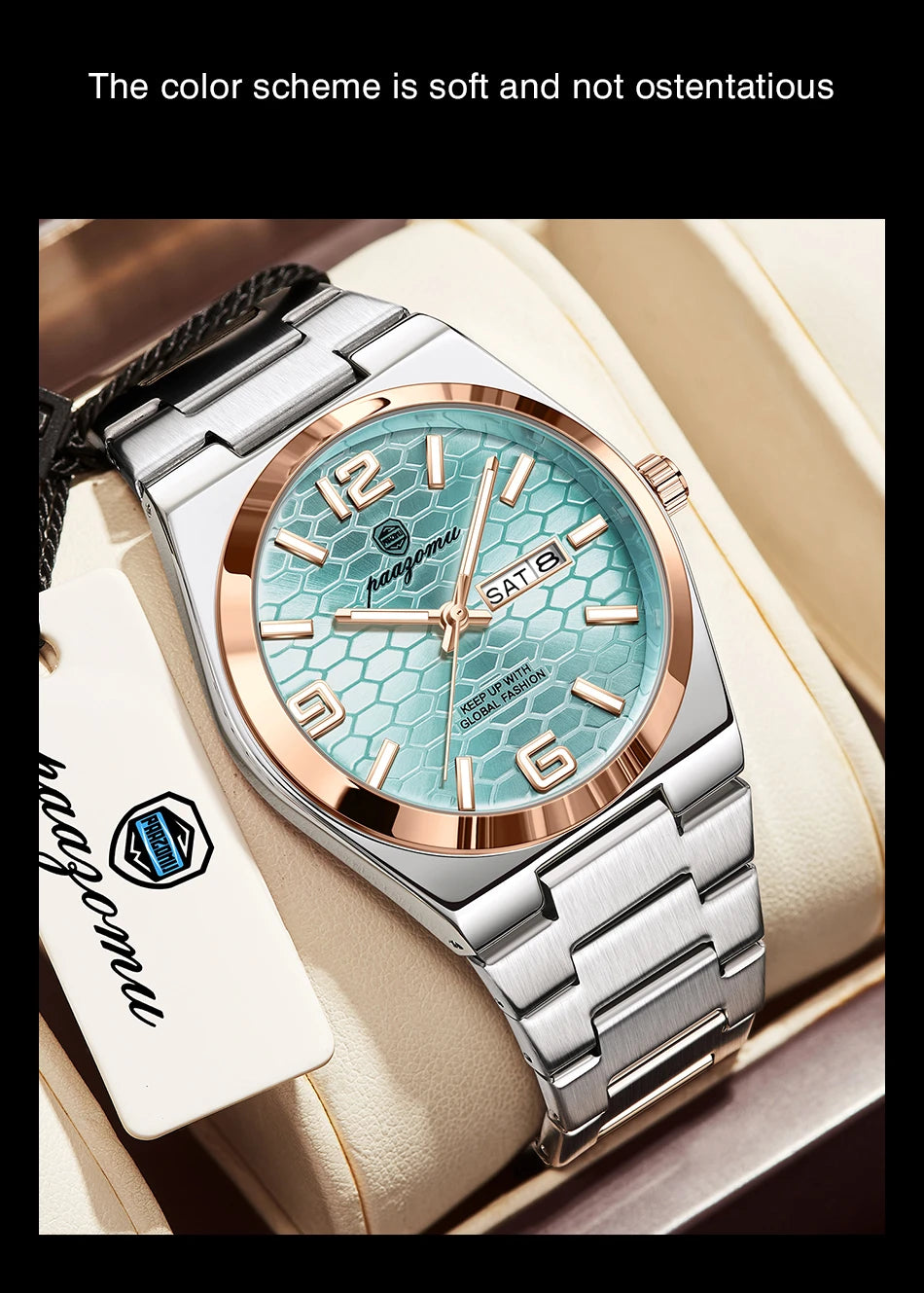PAAZOMU Luxury Brand Man Watch Waterproof Luminous Date Week Men's Quartz Wristwatch Stainless Steel Fashion Sports Men Watches