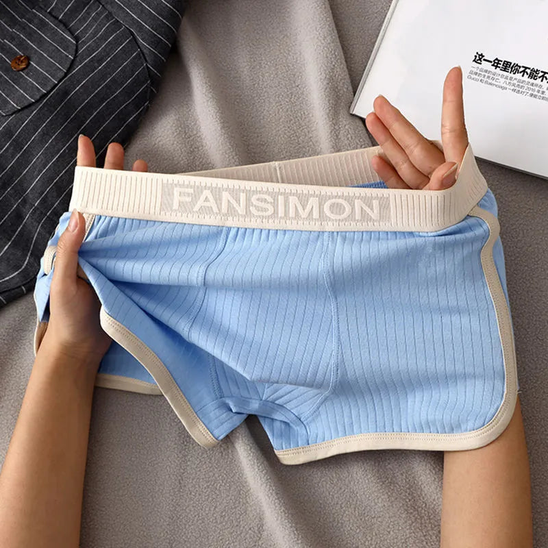 Men's Fashion Striped Boxer Shorts Underwear Sexy Panties Casual Male Boxers Homme U Convex Shorts Lingerie Underpants