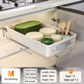 1 PC Kitchen Cabinet Drawer Storage Boxes with Slide Rails Pull-out Kitchen Storage Tray Spice Box Shelf Cabinets Organizer