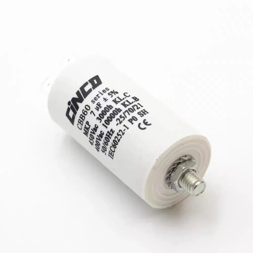 Condensador de motor CBB60 14-35uF 450V, condensador de arranque para bomba de água, peças para micro motor AC 50/60 Hz com ficha dupla