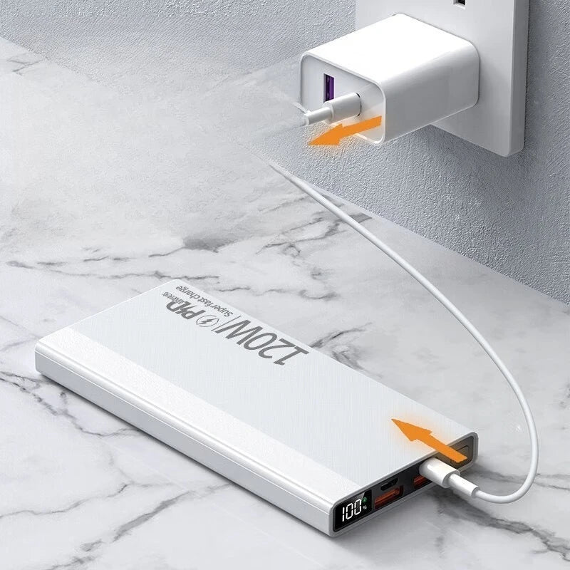 20W Super Fast Charging 500000mAh Power Bank Large Capacity PD Digital Display Portable External Battery 20000mAh 57000mAh