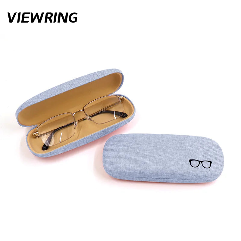 Viewring Linen Solid Color Glasses Case Hard Shell Anti Pressure Eyeglasses Portable Men's And Women's Sunglasses Storage Box