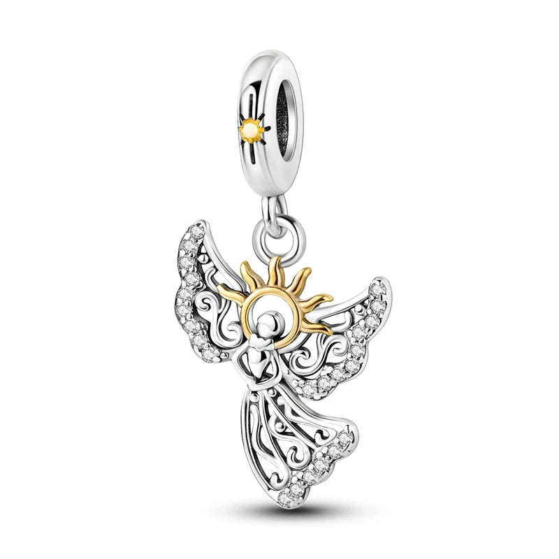 925 Sterling Silver Charms Pendant Beaded Fit Bracelet DIY Boy Girl Family Friendship Charm Making for Women's Fine Jewelry Gift