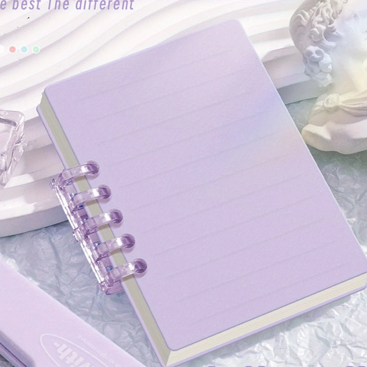 1PC 80 Sheets Portable A7 Mini Loose-Leaf Notebook, Pocket Memo Diary Planner, Agenda Organizer for School & Office Supplies