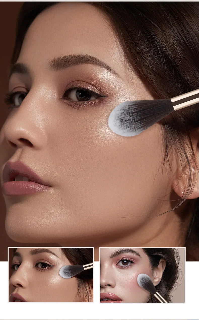 1/5/10pcs Professional Blush Highlight Loose Powder Brush Portable Multifunction Soft Fiber Makeup Brush Beauty Tools