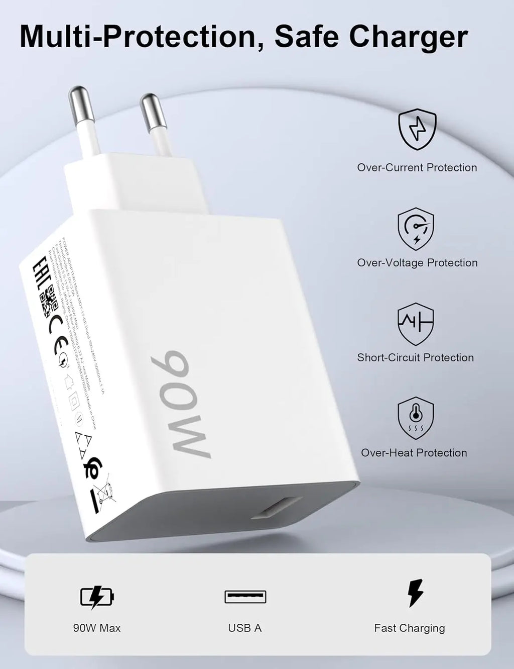 90W Turbo Fast USB Charger For Xiaomi 13 14 15 Ultra 15T 17 Pro Redmi Note 14 Pro POCO F6 F7 X6 X7 Pro Type C Quick Charge Cable