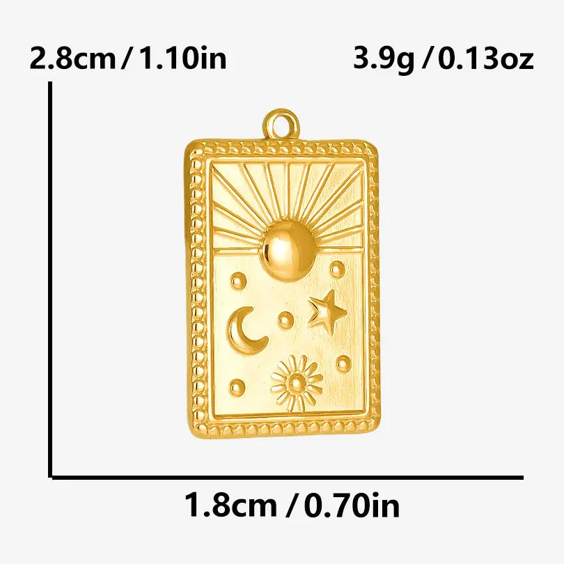 6pcs/Mix Classic Gold/Silver Color Heart Shaped Cross Irregular Shaped Pendant Stainless Steel Diy Women Necklace Accessories