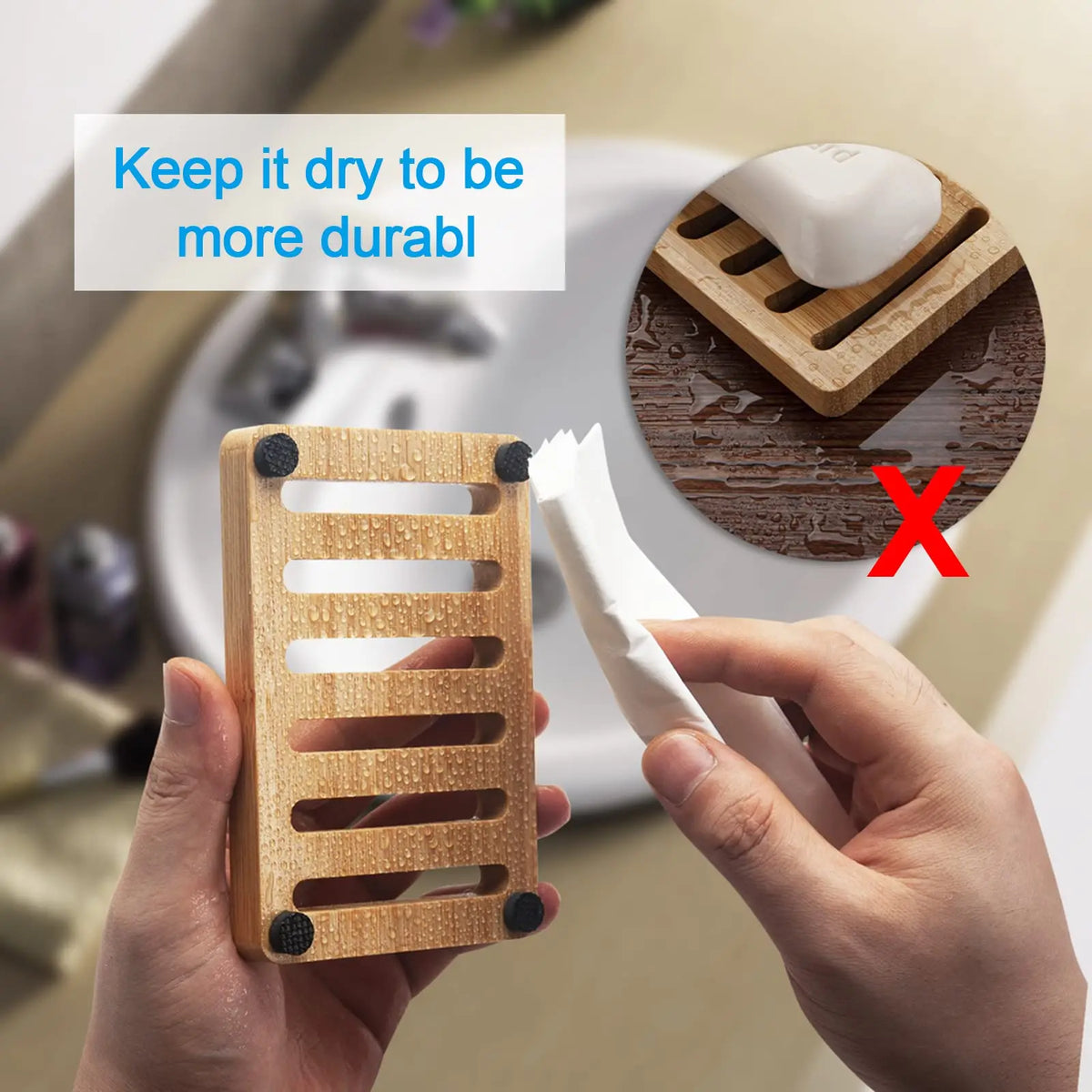 Bamboo Case Tray Wooden Prevent Mildew Drain Soap Box Natural Bamboo Dishes Bath Soap Holder Container Bathroom Washroom Tools